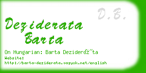 deziderata barta business card